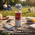 Blender portabil Berlinger Haus, Sahara, 400 ml, 110W, 9x27.2 cm, inox/plastic, crem/transparent