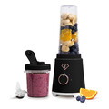 Blender pentru smoothie Fashion TV, Black Rose, 320W, 300 ml/ 600 ml, inox/plastic, negru/transparent