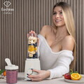 Blender pentru smoothie Fashion TV, Sahara, 320W, 300 ml/ 600 ml, inox/plastic, crem/transparent