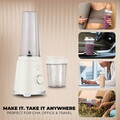 Blender pentru smoothie Fashion TV, Sahara, 320W, 300 ml/ 600 ml, inox/plastic, crem/transparent
