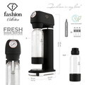 Aparat sifon Fashion TV, Black Rose, 23x12x45 cm, 0.5L / 1L, inox/polipropilena, negru