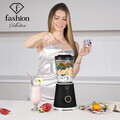 Blender de masa Fashion TV, Black Rose, 1.5L, 1000W, plastic/sticla, negru/transparent
