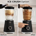 Blender de masa Fashion TV, Black Rose, 1.5L, 1000W, plastic/sticla, negru/transparent