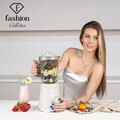 Blender de masa Fashion TV, Sahara, 1.5L, 1000W, plastic/sticla, crem/transparent