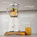 Blender de masa Fashion TV, Sahara, 1.5L, 1000W, plastic/sticla, crem/transparent