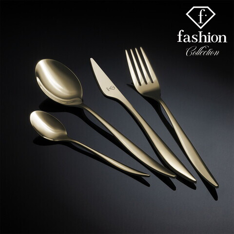 Set tacamuri pentru 6 persoane, 24 piese, Fashion TV, inox, sampanie