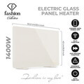 Panou electric de incalzire Fashion TV, Sahara, 64.5x6.6x43 cm, 1400W, sticla securizata, crem