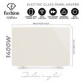 Panou electric de incalzire Fashion TV, Sahara, 64.5x6.6x43 cm, 1400W, sticla securizata, crem