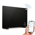 Panou electric de incalzire Fashion TV, Black Rose, 64.5x6.6x43 cm, 1400W, sticla securizata, negru