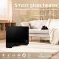 Panou electric de incalzire Fashion TV, Black Rose, 64.5x6.6x43 cm, 1400W, sticla securizata, negru