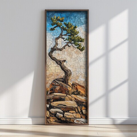 Tablou decorativ, FAH186-150, MDF, Lemn masiv, Multicolor