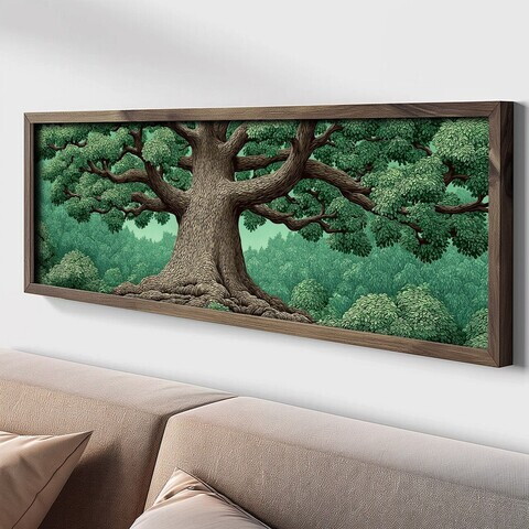 Tablou decorativ, LAC026-120, MDF, Lemn masiv, Multicolor