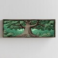 Tablou decorativ, LAC026-150, MDF, Lemn masiv, Multicolor