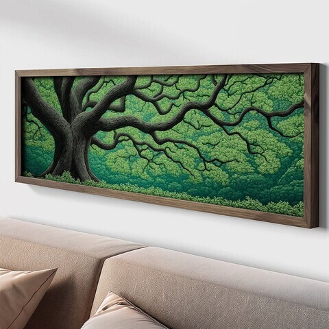 Tablou decorativ, LAC033-150, MDF, Lemn masiv, Multicolor