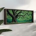 Tablou decorativ, LAC033-150, MDF, Lemn masiv, Multicolor