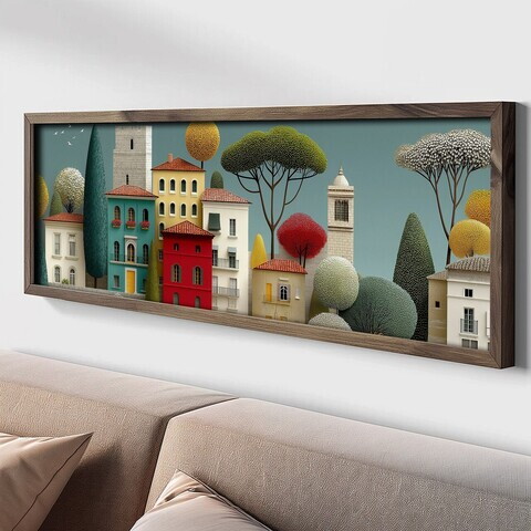 Tablou decorativ, LAC037-120, MDF, Lemn masiv, Multicolor