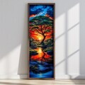 Tablou decorativ, LAC040-120, MDF, Lemn masiv, Multicolor