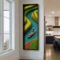 Tablou decorativ, LAC044-120, MDF, Lemn masiv, Multicolor