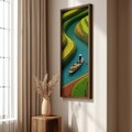 Tablou decorativ, LAC044-120, MDF, Lemn masiv, Multicolor