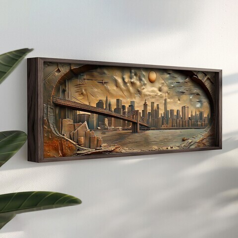 Tablou decorativ, LAC070-150, MDF, Lemn masiv, Multicolor