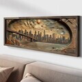 Tablou decorativ, LAC070-150, MDF, Lemn masiv, Multicolor