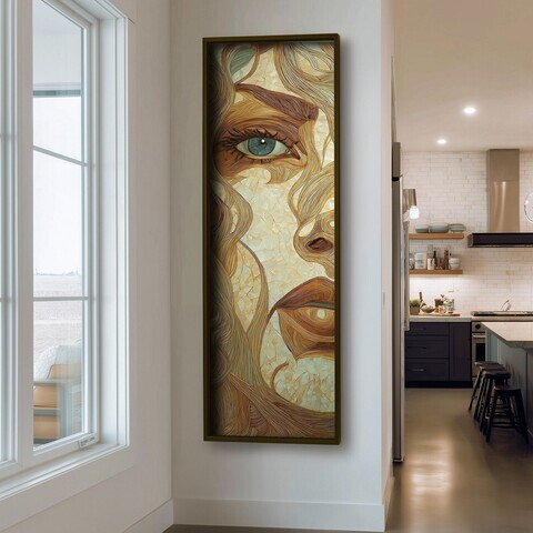Tablou decorativ, LAC073-120, MDF, Lemn masiv, Multicolor