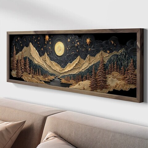 Tablou decorativ, LAC082-150, MDF, Lemn masiv, Multicolor