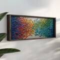 Tablou decorativ, LAC098-120, MDF, Lemn masiv, Multicolor