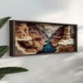 Tablou decorativ, LAC099-120, MDF, Lemn masiv, Multicolor