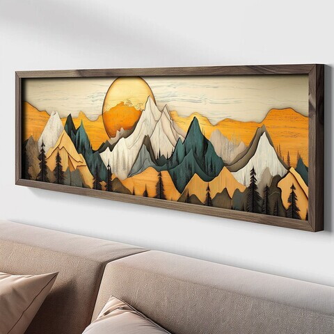 Tablou decorativ, LAC101-120, MDF, Lemn masiv, Multicolor