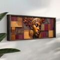 Tablou decorativ, LAC124-150, MDF, Lemn masiv, Multicolor