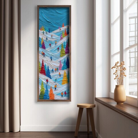 Tablou decorativ, LAC128-120, MDF, Lemn masiv, Multicolor