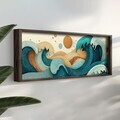 Tablou decorativ, LAC129-120, MDF, Lemn masiv, Multicolor