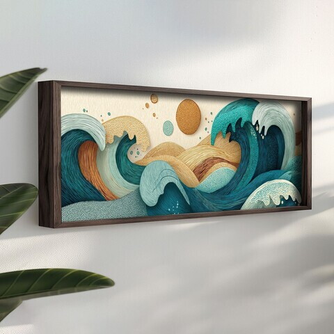Tablou decorativ, LAC129-150, MDF, Lemn masiv, Multicolor