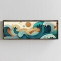 Tablou decorativ, LAC129-150, MDF, Lemn masiv, Multicolor