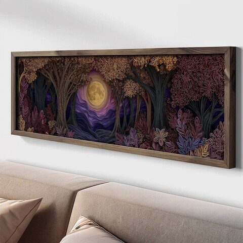 Tablou decorativ, LAC130-150, MDF, Lemn masiv, Multicolor