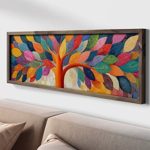 Tablou decorativ, LAC166-120, MDF, Lemn masiv, Multicolor