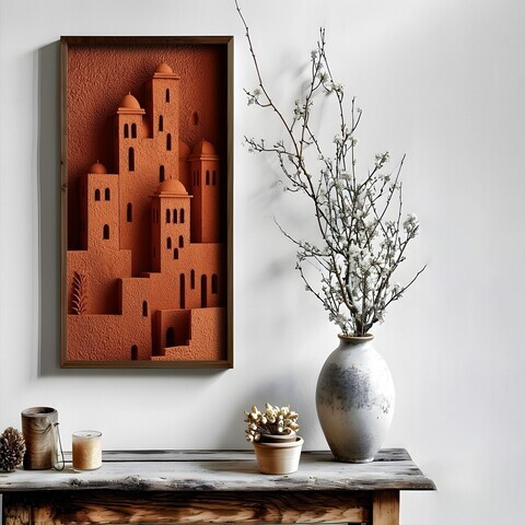 Tablou decorativ, MUS001, MDF, Lemn masiv, Multicolor