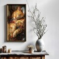 Tablou decorativ, MUS002, MDF, Lemn masiv, Multicolor