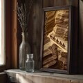 Tablou decorativ, MUS003, MDF, Lemn masiv, Multicolor