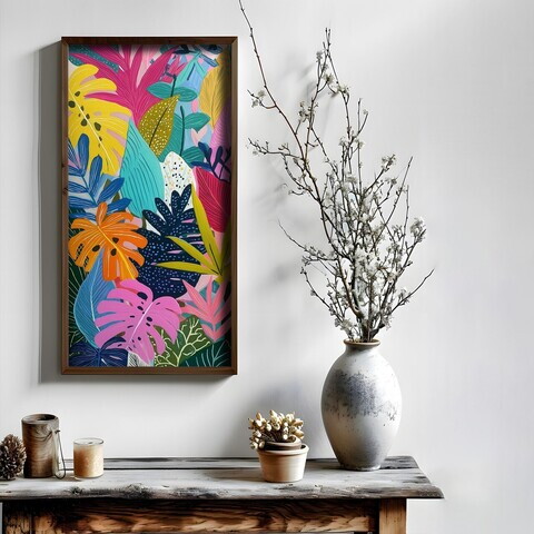 Tablou decorativ, MUS007, MDF, Lemn masiv, Multicolor