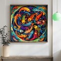 Tablou decorativ, DOS003-70, MDF, Lemn masiv, Multicolor