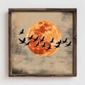 Tablou decorativ, DOS018-50, MDF, Lemn masiv, Multicolor