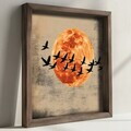 Tablou decorativ, DOS018-50, MDF, Lemn masiv, Multicolor