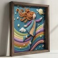 Tablou decorativ, DOS020-33, MDF, Lemn masiv, Multicolor