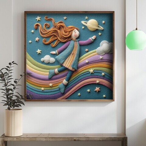 Tablou decorativ, DOS020-70, MDF, Lemn masiv, Multicolor