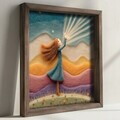 Tablou decorativ, DOS038-50, MDF, Lemn masiv, Multicolor