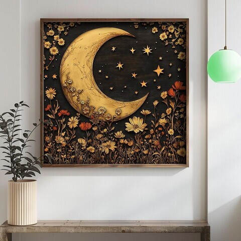 Tablou decorativ, DOS066-50, MDF, Lemn masiv, Multicolor