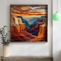 Tablou decorativ, DOS068-50, MDF, Lemn masiv, Multicolor