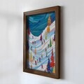 Tablou decorativ, NAL006-46, MDF, Lemn masiv, Multicolor